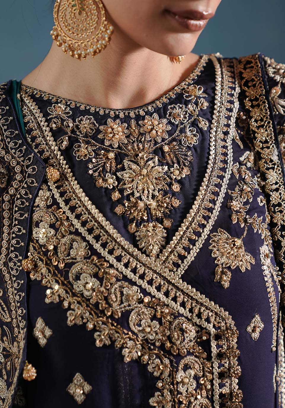 Zarqash Purple Angrakha