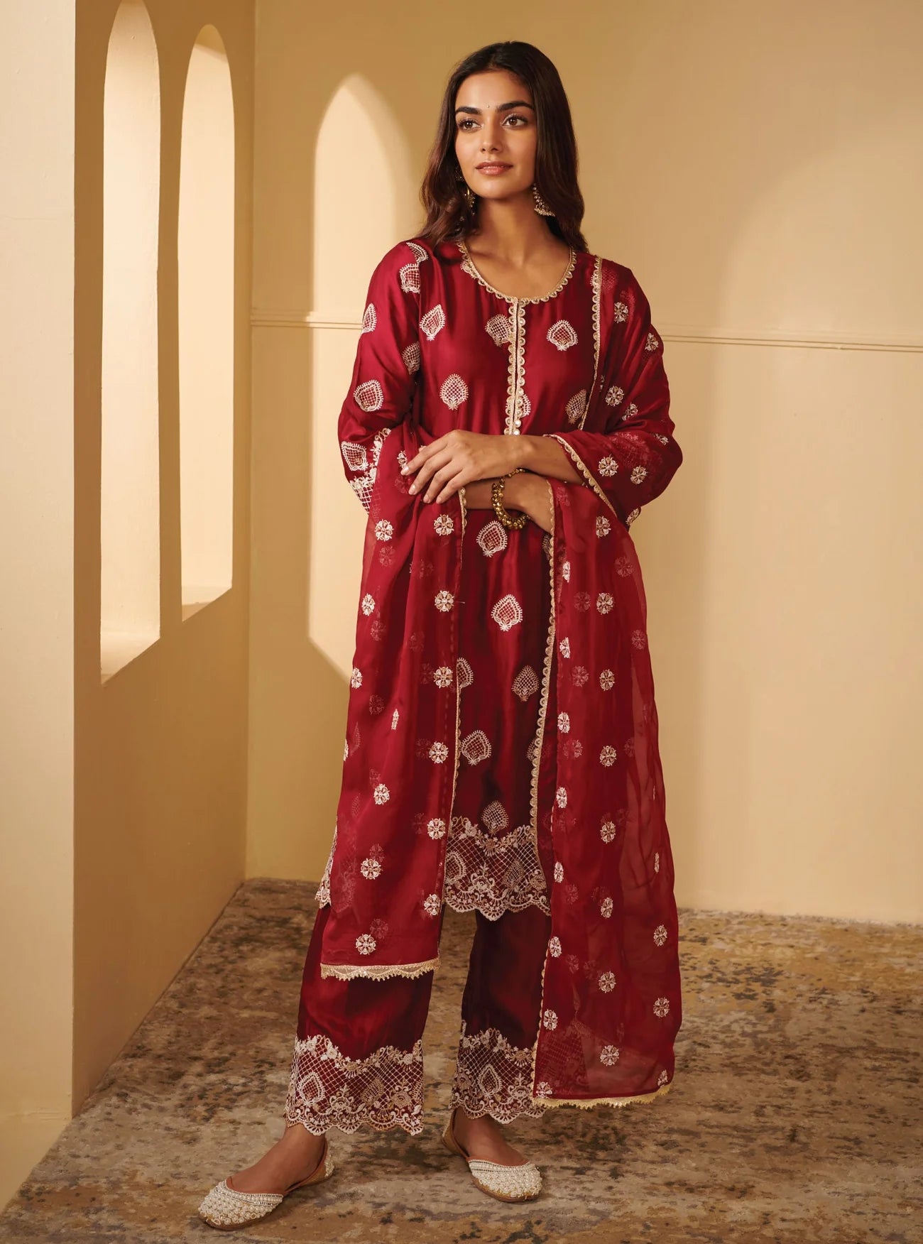 Mulmul Wine Cupro Silk Atya