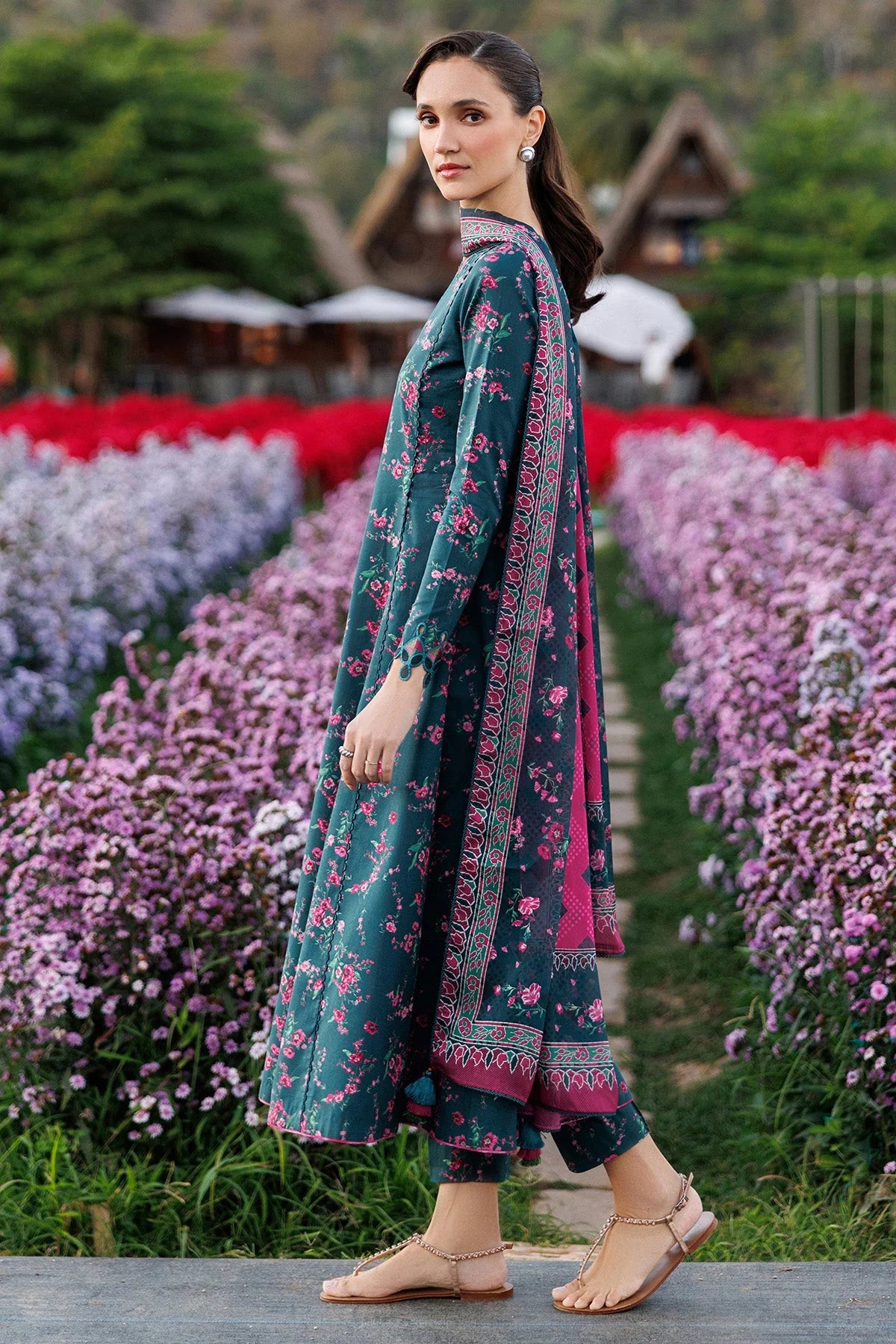 Sania Lawn Suit (Teal)