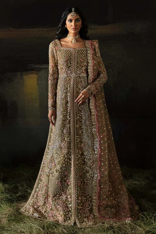 Suhana Olive Organza Suit