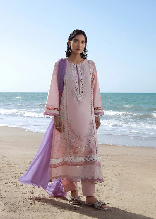 Pink Embroidered Suit