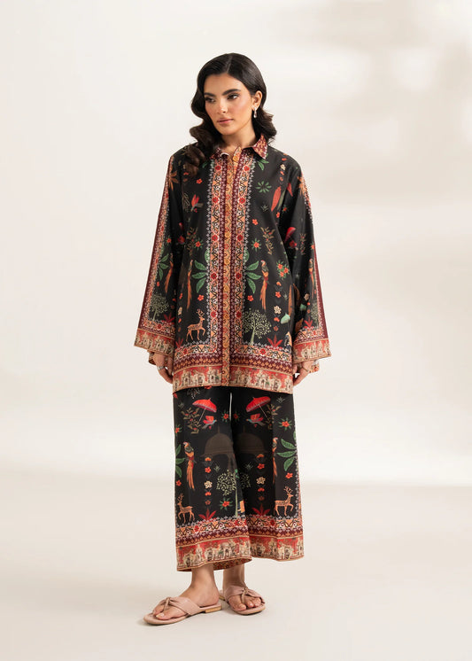 Black Printed Co-Ord Set