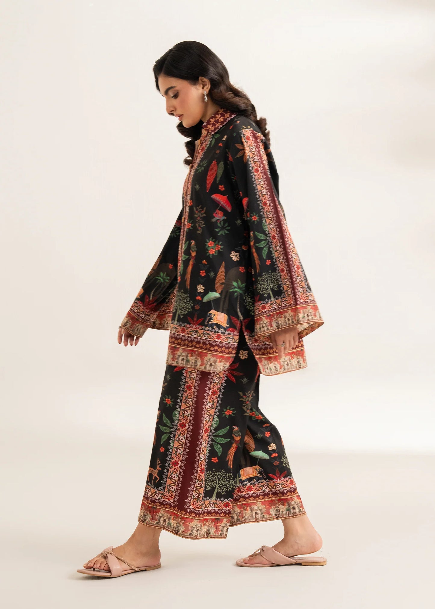 Black Printed Co-Ord Set