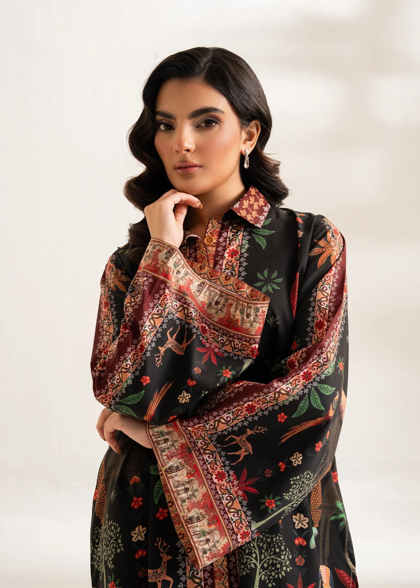 Black Printed Co-Ord Set