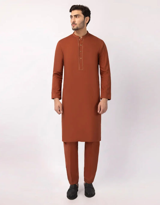 Rust Kurta with Trouser